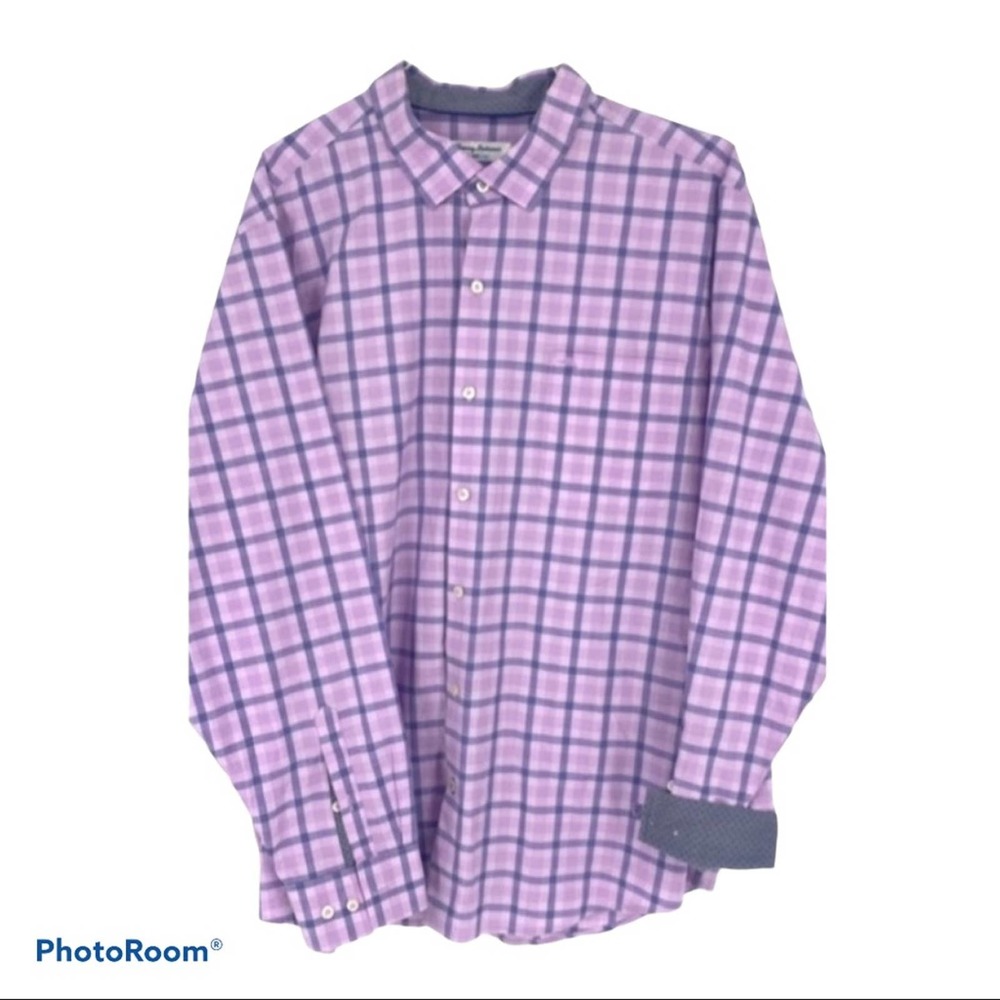 Tommy Bahama Island Zone purple button down shirt